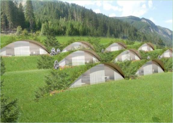 Utformingen av et uvanlig underjordisk øko-hotell Bella Vista I Italia