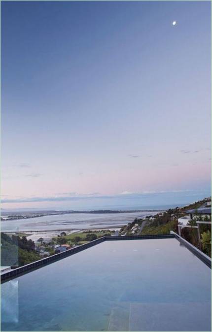 Utsikt basseng Av Redcliffs House herregård I New Zealand