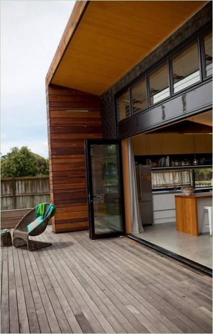 Layout og interiørdesign av et landsted: terrasse