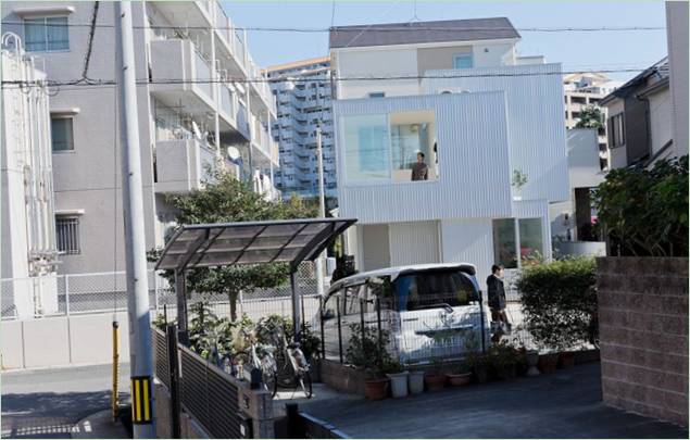 Unik Tetsuo Kondo hus i sentrum Av Japan