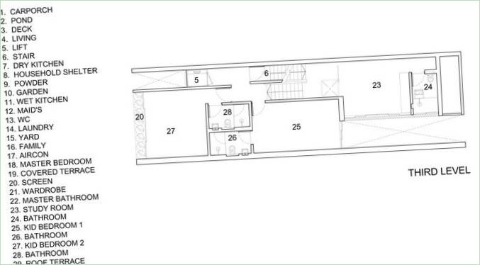 Plan for tredje etasje av boligen For Å Fange En Bris