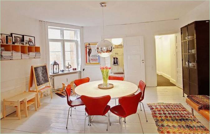 Skandinavisk stil leilighet interiørdesign