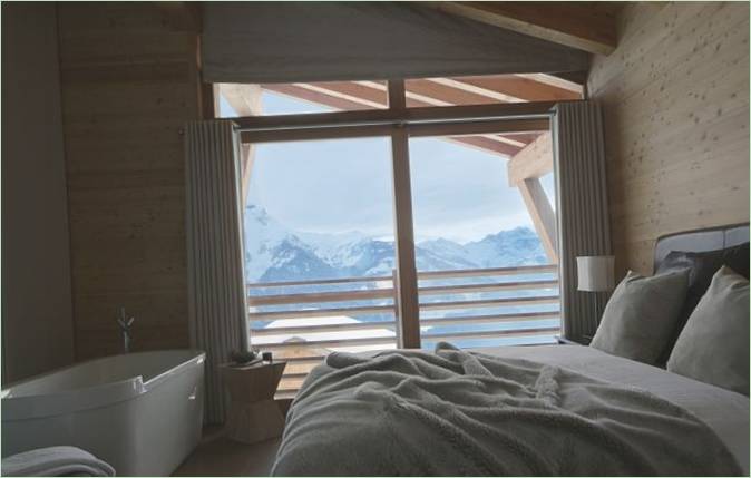 Soverom med bad På Solais house I Sveits