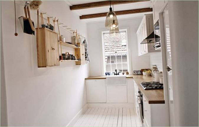 Skandinavisk stil kjøkken interiørdesign