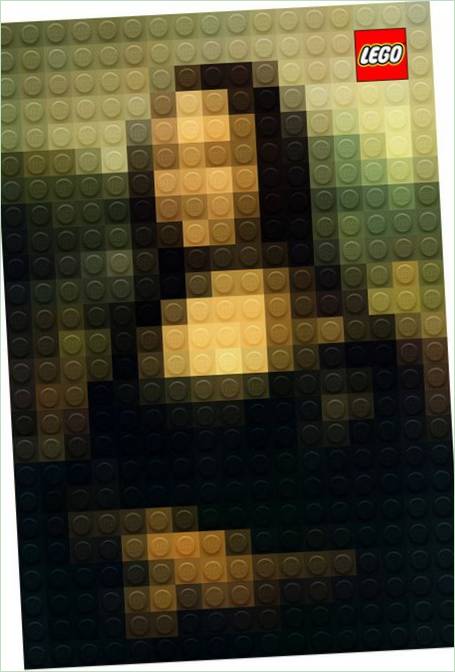 Leonardo Da Vinci Mona Lisa maleri FRA LEGO murstein