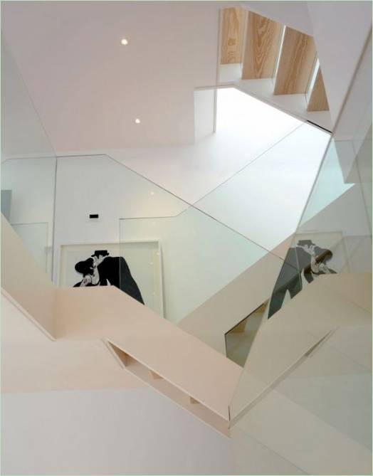 En elegant trapp i det indre Av Highgate residence I London