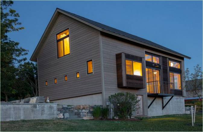Guest house design I Vermont, USA: belysningssystem