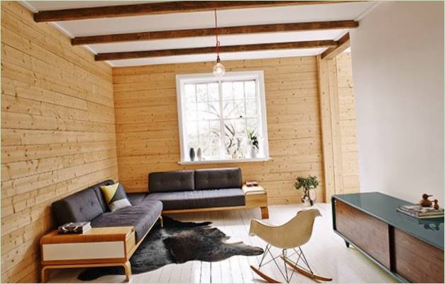 Skandinavisk stil stue interiør