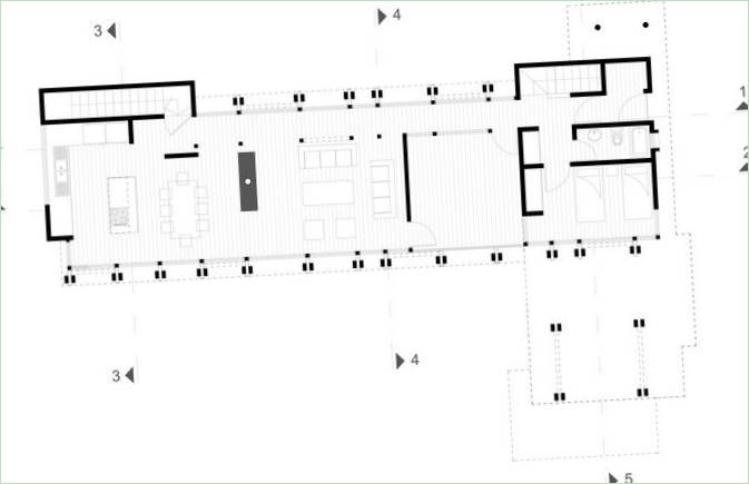 Planlegg diagram Av Casa Estero Puente huset