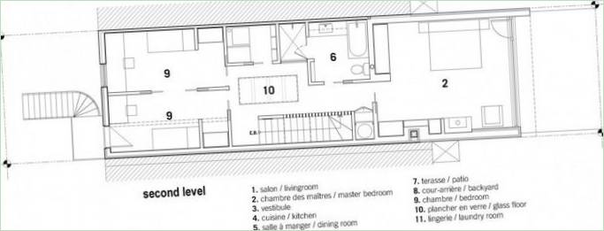 Plan for andre etasje i 8th Avenue house I Canada