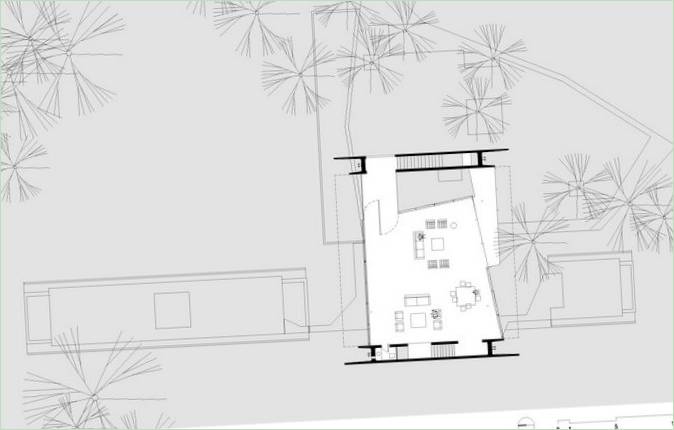 Planlegg diagram over et privat hus I Rio