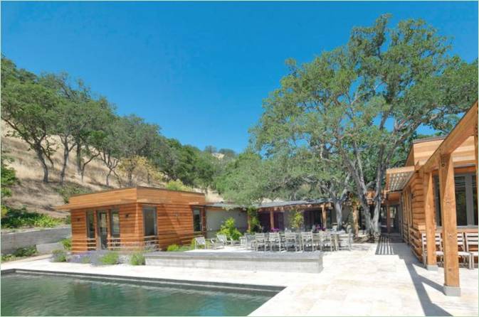 Svømmebasseng Terrasse På East Bay House Ranch I California